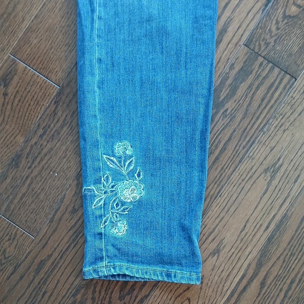 Brax Vintage Denim Embroidered Women Jeans 28 - Picture 4 of 9